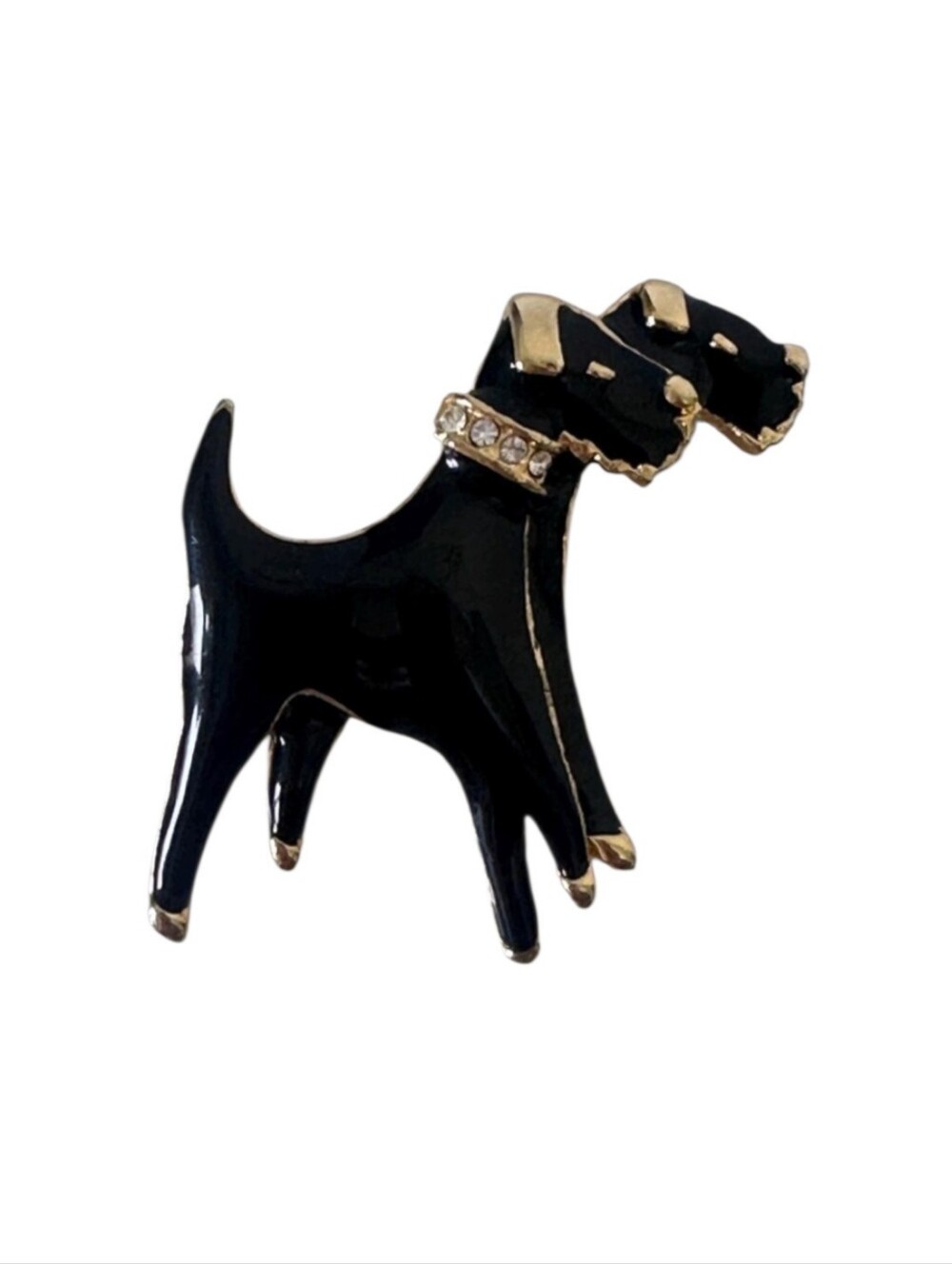 Vintage Giovanni Airedale Terriers Brooch